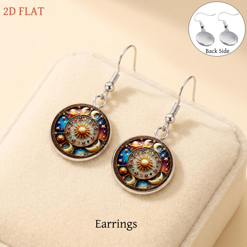 5pcs Solar System & Celestial-Themed Women's Jewellery Set